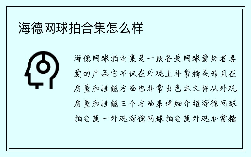 海德网球拍合集怎么样