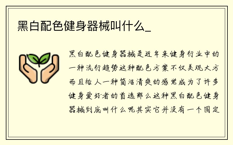 黑白配色健身器械叫什么_