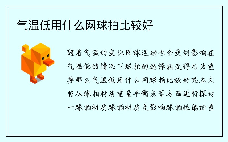 气温低用什么网球拍比较好